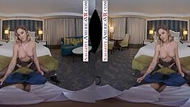 naughty america - jessa rhodes gets her wet pussy on you with deepthroat and handjob.