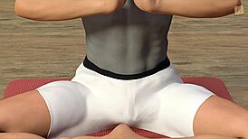 Watch Gina Touch Her Pussy Through Yoga Pants!