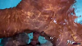 sensual pov blowjob with sexy brunette in the pool, so hot! 🔥