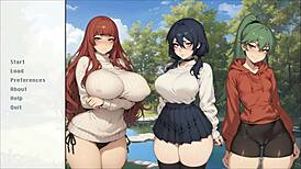 She Loves Cum Between Her Gigantic Tits In Spirit Harem Hentai Game!
