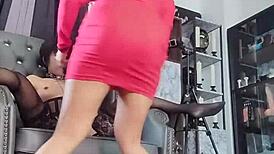 Salome Salvi Endures Harsh Punishment from Dominafire in Femdom Lesbian Spanking