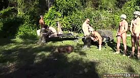 daddy and boy explore gay sex for the first time, bare and new