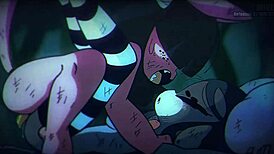 Miv's fourth animated porn video showcases specific hentai scenes with comic-style cartoon characters engaging in various sexual acts