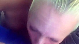 Slutty wife gives blowjob then rides husband pov