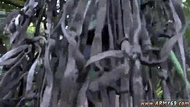 daddy and boy explore gay sex for the first time, bare and new