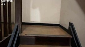 Shy guy from bar gets live sex show in sauna with blowjob and fucking