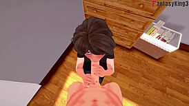 aunt cass gives blowjob to cassidy hamada in big hero fantasy