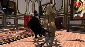 Unusual Furry Yiff with Big Ass in 3D