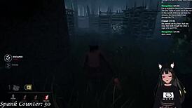 vtuber lewdneko plays dbd and gets spanked part 2