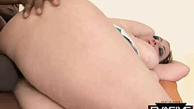 he slams huge shaft into her tight cunt