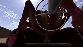 Second Life Black Man Bangs Black Woman at Drive-In