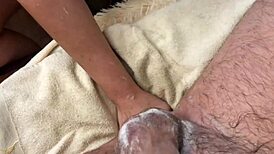 Mature woman makes me cum twice with handjob and prostate massage. Did she do it right?