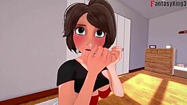 aunt cass gives blowjob to cassidy hamada in big hero fantasy