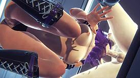 Damn, Evelynn Futa Slams Kaisa’s Ass Hard!