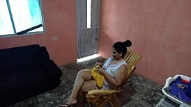 I call my neighbor for help, end up riding his thick cock