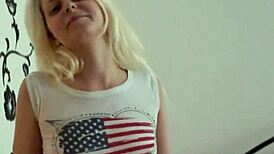 adorable doll gets spread vagina filled with warm piss and squirts