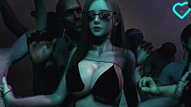 我在俱乐部感觉狂野操热逼3D hentai群交