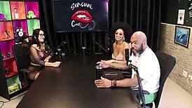 Safada flashes tits while chatting gang bang and dp tricks with Tifany Rocha!