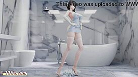 hey, check this hot 3d anime dance with zhenhai vibes