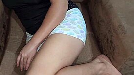 Xxx, it's so easy with my hijastra, pounding her tight hairy pussy close-up! 😍