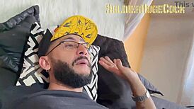 after meeting her some time ago, my friend's whore visits me only to get my semen for her mouth