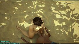 3D anime girl gets anal fucked with big tits