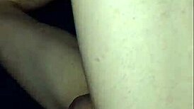 Skinny girl gets mounted and covered in cum on camera