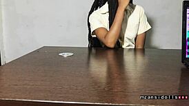 Ebony babe getting fucked outdoors in the wild