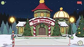 Claus Secret Surprise Xmas Hentai Game with Naughty Elf and Sexy Santa Wife