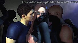 我在俱乐部感觉狂野操热逼3D hentai群交