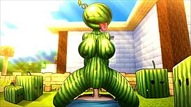 hornycraft parody warden wants steve's cock in yoga pants