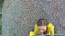 Fucking Glasses - Emma Gets Nailed Hard On Construction Site With Teen Heat