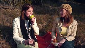 Skinny Petite Lesbian Girls Engage in Rough Outdoor Sex for Intense Orgasms