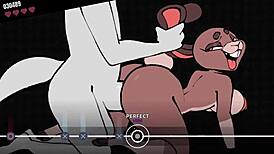 beat the boss with banging in furry group hentai