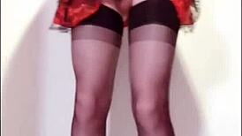 hey, ever seen a shemale in a tight corset jerking off like selena does?