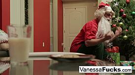 vanessa letting santa visit her home for a special encounter