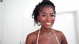 beautiful brazilian ebony jenny pretinha twerks before taking all 3 dicks