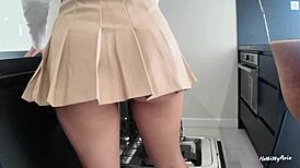 I discover my slutty stepsister’s wet panties and can’t resist her big tits! 😍