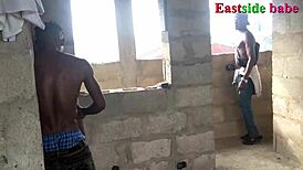 Husband Catches Wife Bent Over in Intense 3 Some Fuck