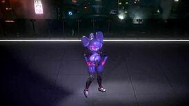 Bonnie在FNF中作为Bonfie，韩国流行女王卡3D卡通风格诱惑舞蹈