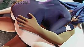 yuuka-san cowgirl riding with big tits squirting creampie in anime hentai