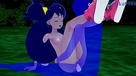 iris and erika have intense sex in pokemon hentai