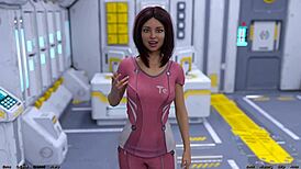 Petite 18+ superstar in outfit meets big cock in space 42