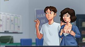 In Summertime Saga, She Engages In Hentai Adventures With Characters