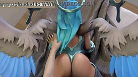 Sexy 3D animated characters from Palladins with big asses and tits engage in fucking scenes