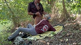 Damn, this mountain got us so horny we couldn’t stop screwing! Spanish couple going at it!