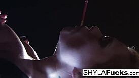 sexy shyla stylez in fetish smoking solo