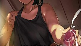 Maki Zenin用伪娘娘炮手淫指导支配