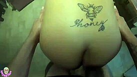 Naughty wife receiving the technician without panties and bra