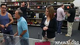 bent over for rough doggystyle in shop